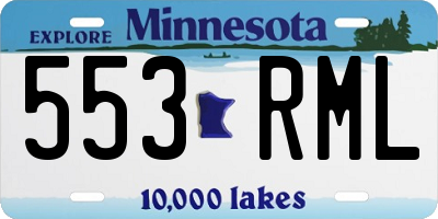 MN license plate 553RML