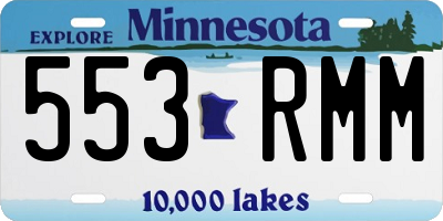 MN license plate 553RMM