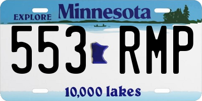 MN license plate 553RMP