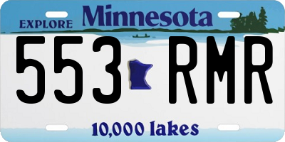 MN license plate 553RMR