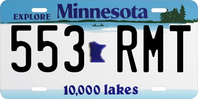 MN license plate 553RMT