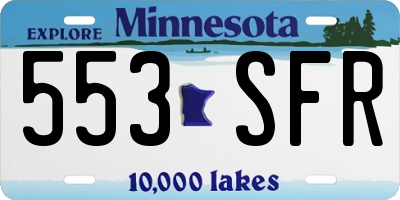 MN license plate 553SFR