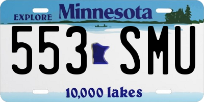 MN license plate 553SMU