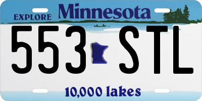 MN license plate 553STL