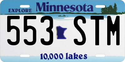 MN license plate 553STM