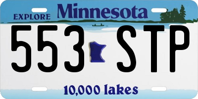MN license plate 553STP