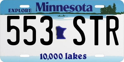 MN license plate 553STR