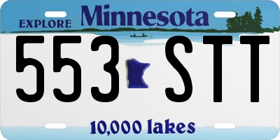 MN license plate 553STT