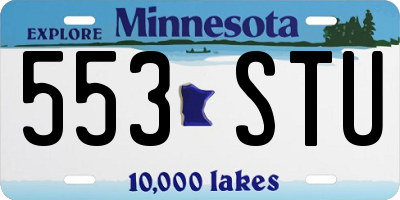 MN license plate 553STU