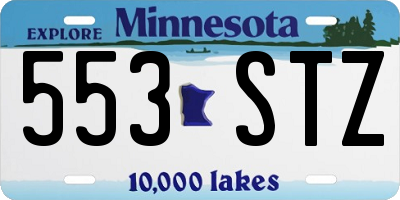 MN license plate 553STZ