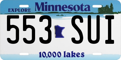 MN license plate 553SUI