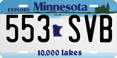 MN license plate 553SVB