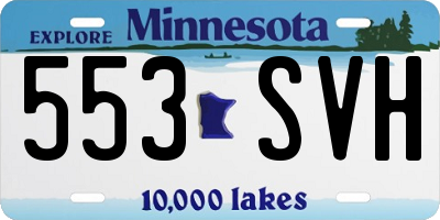 MN license plate 553SVH
