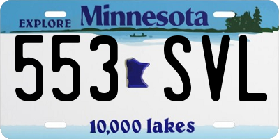 MN license plate 553SVL