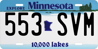 MN license plate 553SVM
