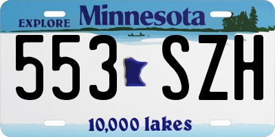 MN license plate 553SZH