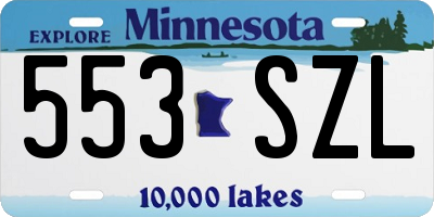 MN license plate 553SZL