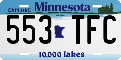 MN license plate 553TFC