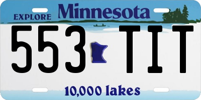MN license plate 553TIT