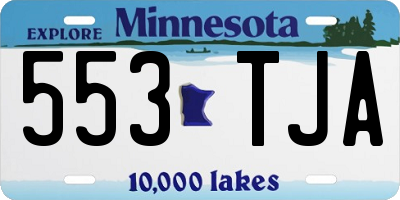 MN license plate 553TJA
