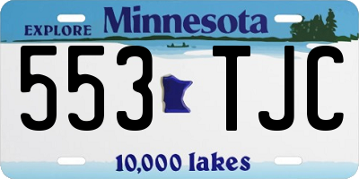 MN license plate 553TJC