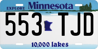 MN license plate 553TJD