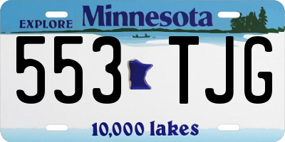 MN license plate 553TJG