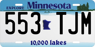 MN license plate 553TJM
