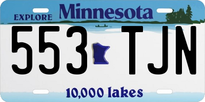 MN license plate 553TJN