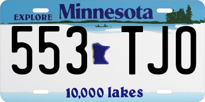MN license plate 553TJO