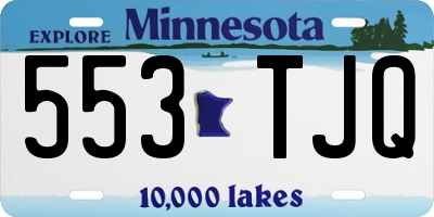 MN license plate 553TJQ