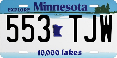 MN license plate 553TJW
