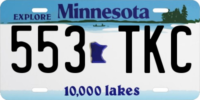 MN license plate 553TKC