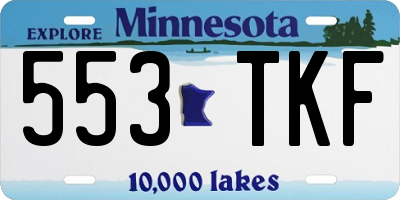 MN license plate 553TKF