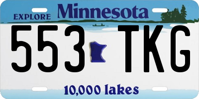 MN license plate 553TKG