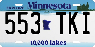 MN license plate 553TKI