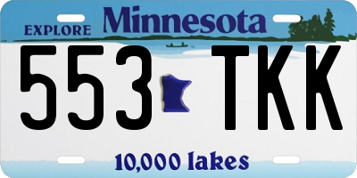 MN license plate 553TKK