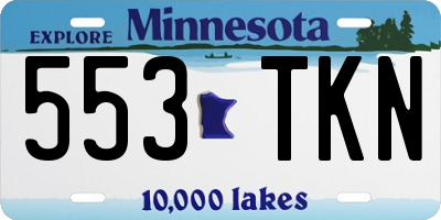 MN license plate 553TKN