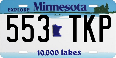 MN license plate 553TKP