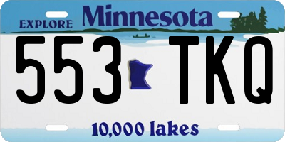 MN license plate 553TKQ