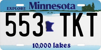 MN license plate 553TKT