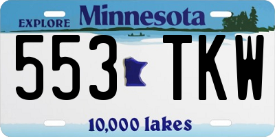 MN license plate 553TKW