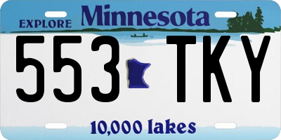 MN license plate 553TKY