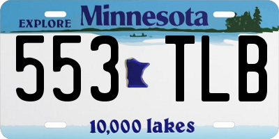 MN license plate 553TLB