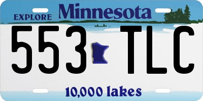 MN license plate 553TLC