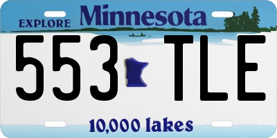 MN license plate 553TLE