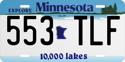 MN license plate 553TLF
