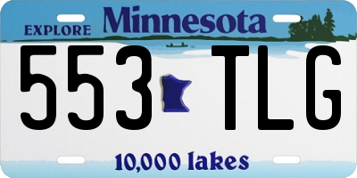 MN license plate 553TLG