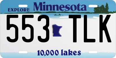 MN license plate 553TLK