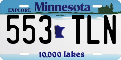 MN license plate 553TLN